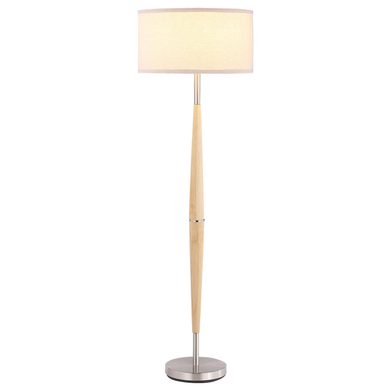 Coaster Furniture Flanary 920239 58-inch Drum Shade Tapered Floor Lamp - Natural IMAGE 1