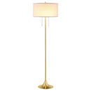  Coaster Furniture Elmira 920240 65-inch Drum Shade Metal Floor Lamp - Gold IMAGE 1