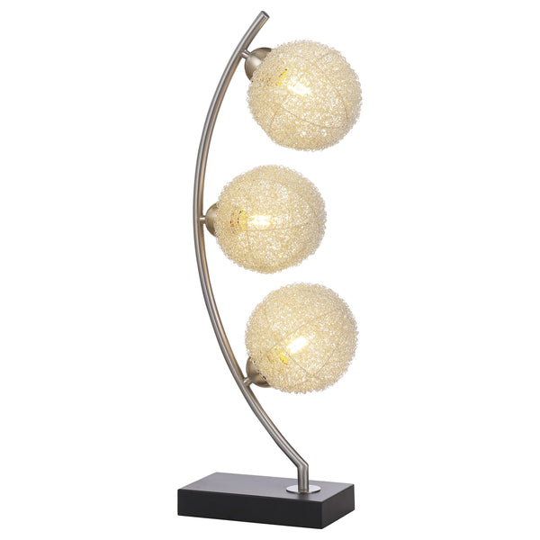  Coaster Furniture Claudia 920233 30-inch Woven Spherical Metal Table Lamp - Black IMAGE 1