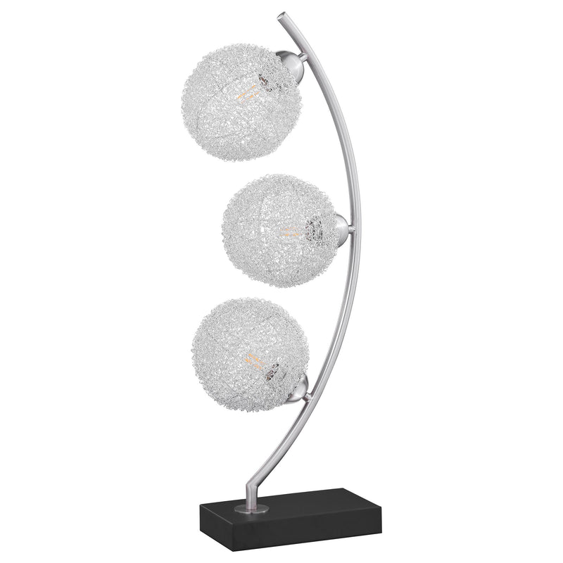  Coaster Furniture Claudia 920233 30-inch Woven Spherical Metal Table Lamp - Black IMAGE 3
