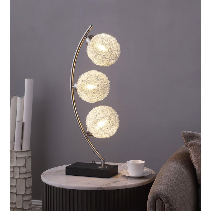  Coaster Furniture Claudia 920233 30-inch Woven Spherical Metal Table Lamp - Black IMAGE 7