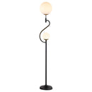  Coaster Furniture Dacki 920243 69-inch Dual Spherical Bulb Metal Floor Lamp - Black IMAGE 1