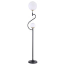  Coaster Furniture Dacki 920243 69-inch Dual Spherical Bulb Metal Floor Lamp - Black IMAGE 2
