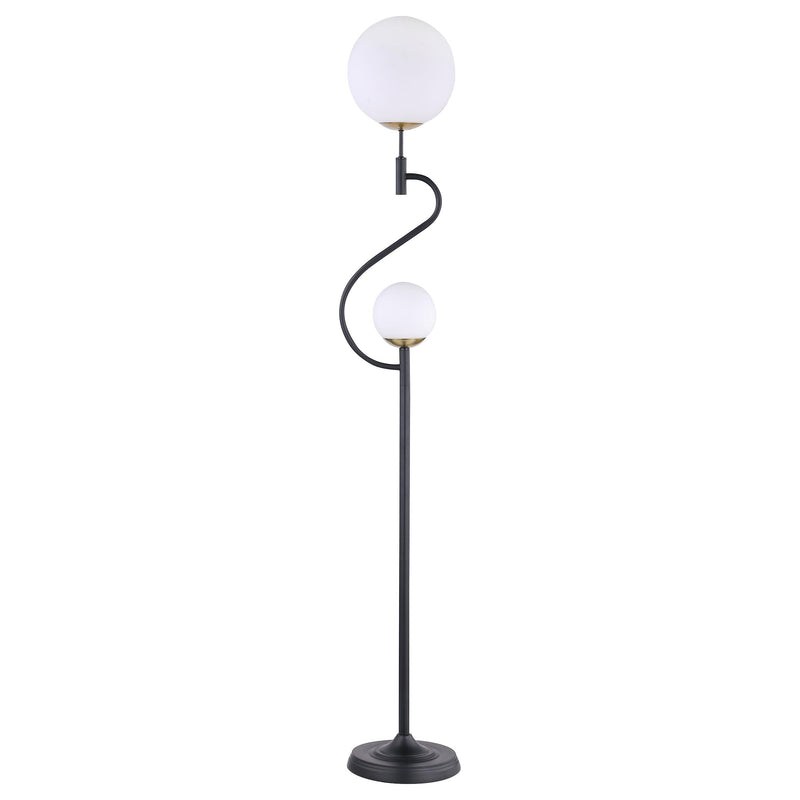  Coaster Furniture Dacki 920243 69-inch Dual Spherical Bulb Metal Floor Lamp - Black IMAGE 2