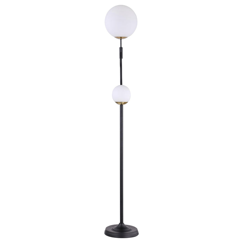  Coaster Furniture Dacki 920243 69-inch Dual Spherical Bulb Metal Floor Lamp - Black IMAGE 3