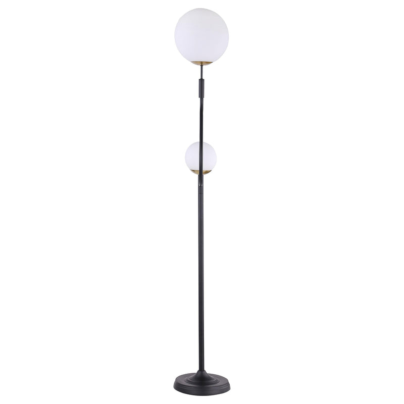  Coaster Furniture Dacki 920243 69-inch Dual Spherical Bulb Metal Floor Lamp - Black IMAGE 5