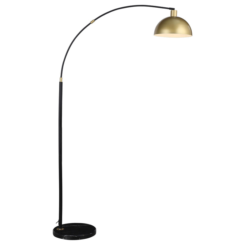  Coaster Furniture Gloria 920059 74-inch Arched Dome Shade Metal Floor Lamp - Black IMAGE 3