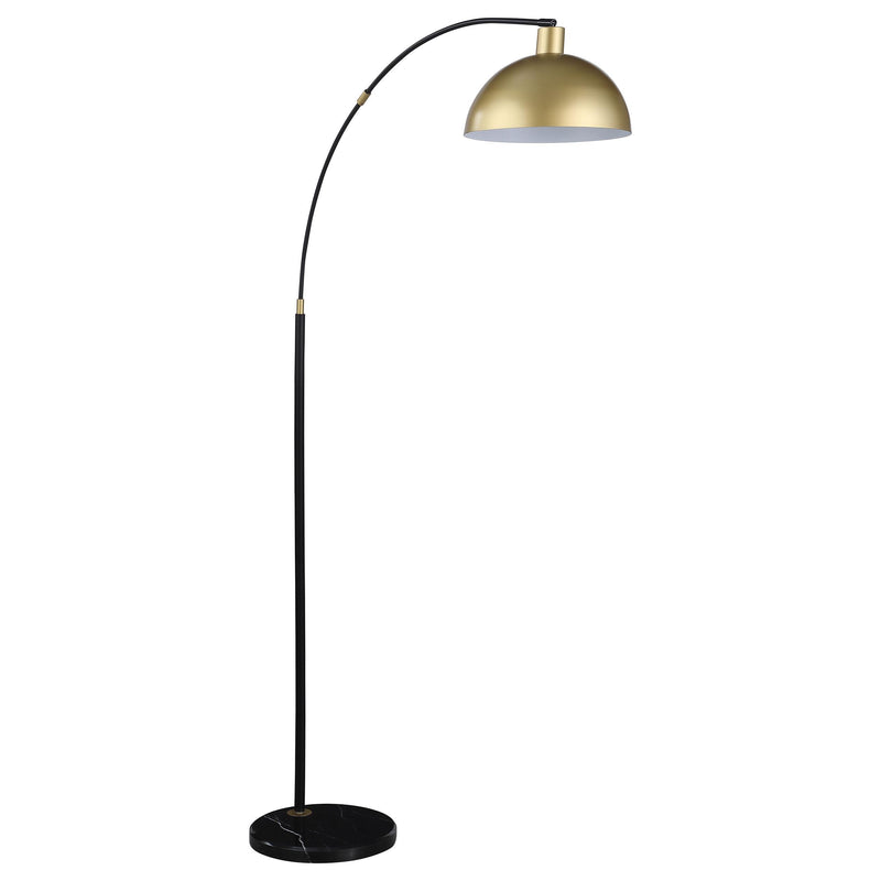  Coaster Furniture Gloria 920059 74-inch Arched Dome Shade Metal Floor Lamp - Black IMAGE 4