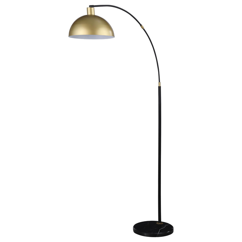  Coaster Furniture Gloria 920059 74-inch Arched Dome Shade Metal Floor Lamp - Black IMAGE 6