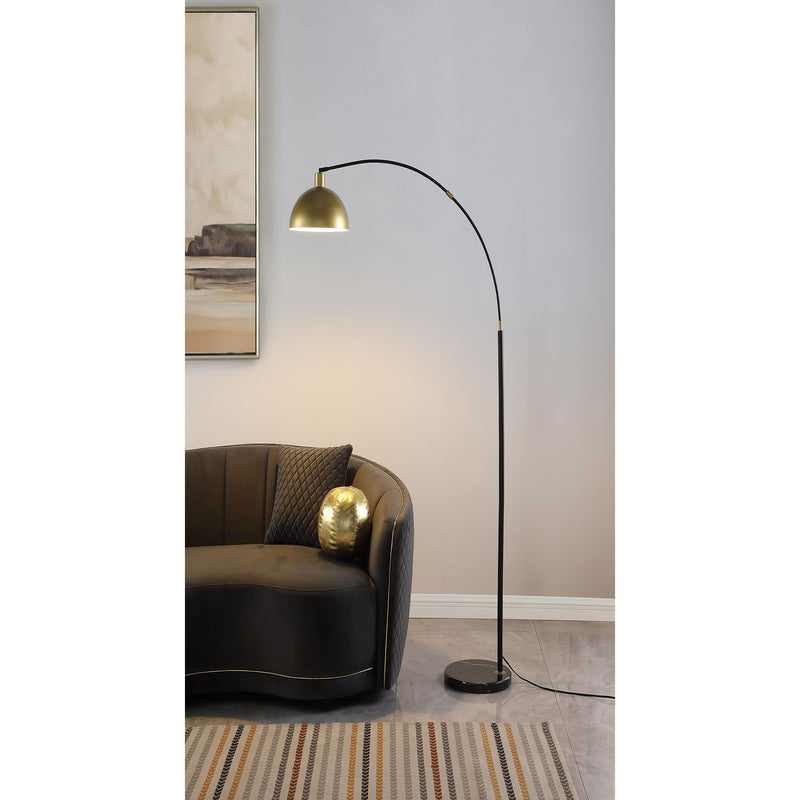  Coaster Furniture Gloria 920059 74-inch Arched Dome Shade Metal Floor Lamp - Black IMAGE 7