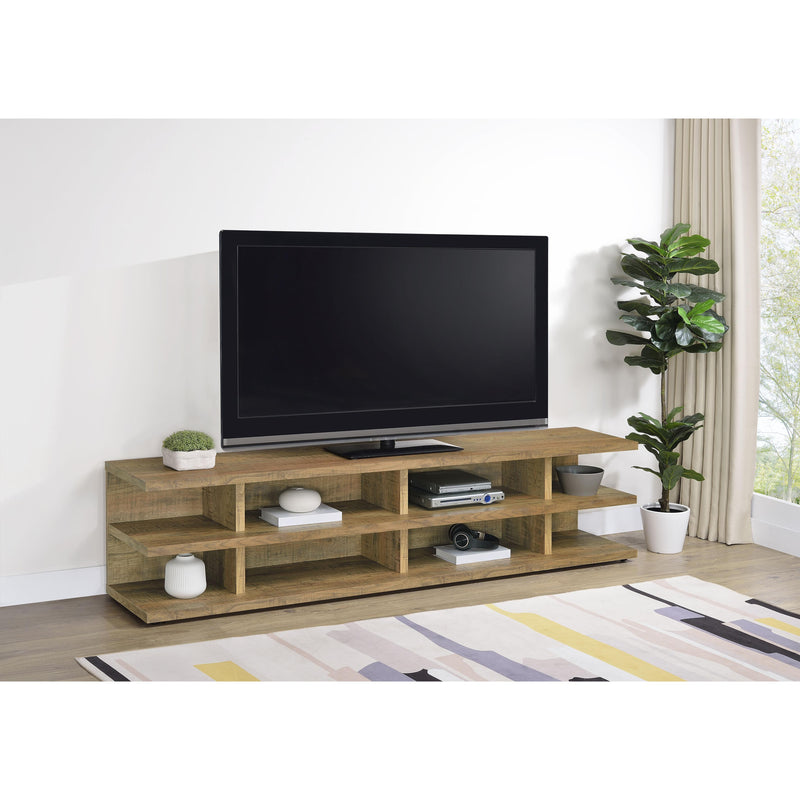  Coaster Furniture Cartmill 710543 78-inch 2-tier TV Stand Media Console - Mango IMAGE 2