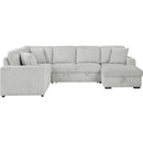  Coaster Furniture Devonshire 501208 Sleeper Sectional Sofa Storage Chaise - Grey IMAGE 5