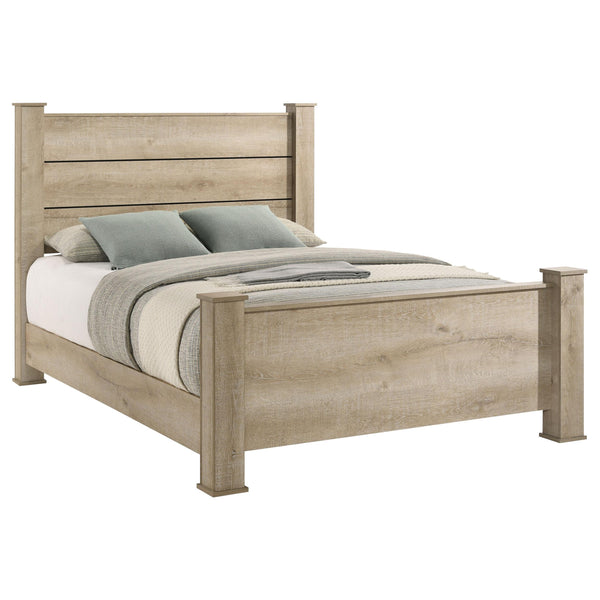 Coaster Furniture Oakglen 225101Q 55-inch Queen Panel Bed - Weathered Oak IMAGE 1