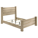  Coaster Furniture Oakglen 225101Q 55-inch Queen Panel Bed - Weathered Oak IMAGE 2