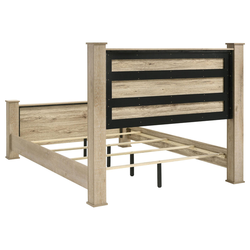  Coaster Furniture Oakglen 225101Q 55-inch Queen Panel Bed - Weathered Oak IMAGE 5