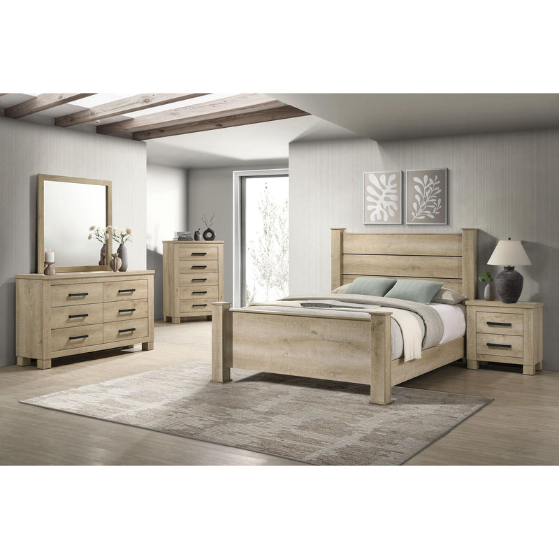  Coaster Furniture Oakglen 225101Q 55-inch Queen Panel Bed - Weathered Oak IMAGE 8