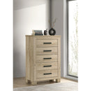  Coaster Furniture Oakglen 225105 5-drawer Chest - Weathered Oak IMAGE 2