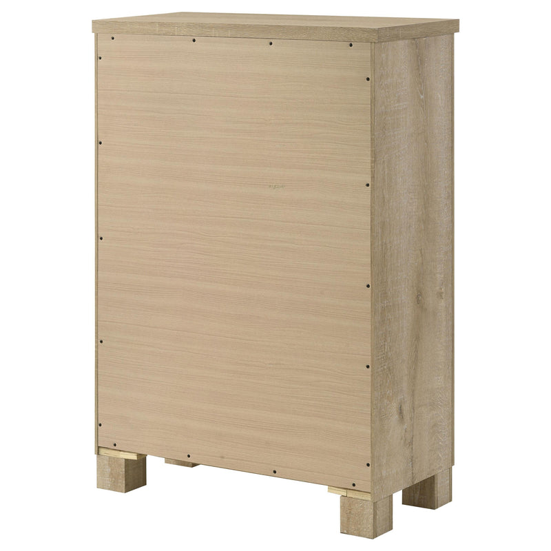  Coaster Furniture Oakglen 225105 5-drawer Chest - Weathered Oak IMAGE 8