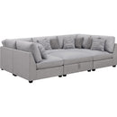  Coaster Furniture Cambria 551511-S6A 6 pc Upholstered Modular Sectional - Grey IMAGE 1