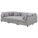  Coaster Furniture Cambria 551511-S6A 6 pc Upholstered Modular Sectional - Grey IMAGE 4