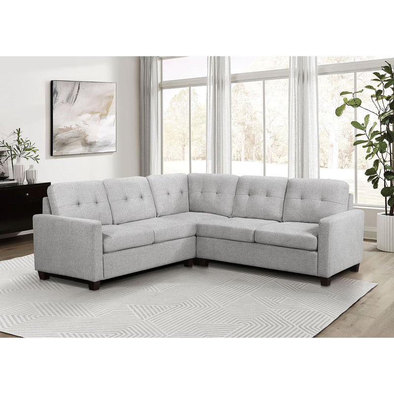  Coaster Furniture Georgina 551705-SETA 3 pc Upholstered Modular Sectional Sofa - Steel Beige IMAGE 2