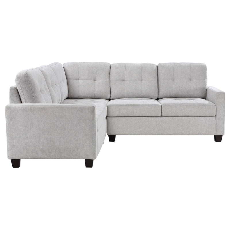  Coaster Furniture Georgina 551705-SETA 3 pc Upholstered Modular Sectional Sofa - Steel Beige IMAGE 5