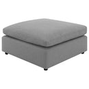  Coaster Furniture Raleigh 551756 Boucle Upholstered Ottoman - Grey IMAGE 4