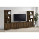  Coaster Furniture Laughlin 724123-SET 3-piece Entertainment Center TV Stand - Dark Pine IMAGE 1