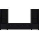  Coaster Furniture Jupiter 736303-SET 3-piece Entertainment Center 79-inch TV Stand - Black IMAGE 2