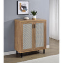  Coaster Furniture Teller 950421 2-door Shoe Storage Cabinet - Natural Oak IMAGE 2
