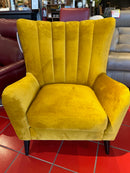 Yellow Velvet Accent Chair