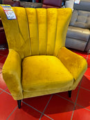 Yellow Velvet Accent Chair