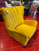 Yellow Velvet Accent Chair