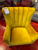 Yellow Velvet Accent Chair