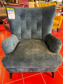 Blue Velvet Accent Chair