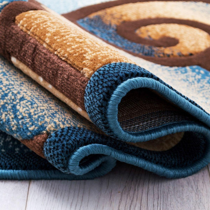 Persian Weavers Rugs Rectangle Gallery-28 (Aqua) 6'x9' IMAGE 2