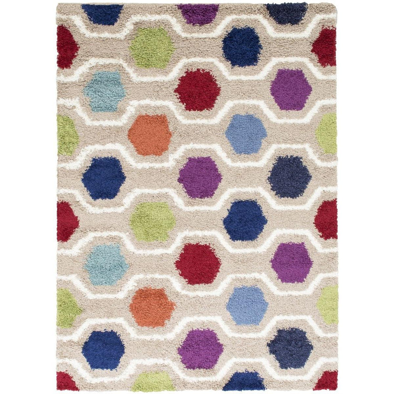 Persian Weavers Rugs Rectangle Deluxe Shag Tron (Beige) 6'X9' IMAGE 1