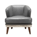 Moe's Home Collection Cambridge Club Stationary Leather Accent Chair PK-1062-29 IMAGE 1