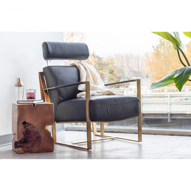 Moe's Home Collection Paradiso Stationary Leather Accent Chair PK-1083-02 IMAGE 10