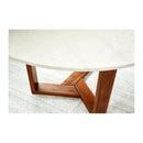 Moe's Home Collection Round Jinxx Dining Table with Marble Top and Pedestal Base CT-1009-18 IMAGE 4