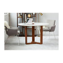 Moe's Home Collection Round Jinxx Dining Table with Marble Top and Pedestal Base CT-1009-18 IMAGE 5