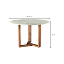 Moe's Home Collection Round Jinxx Dining Table with Marble Top and Pedestal Base CT-1009-18 IMAGE 7
