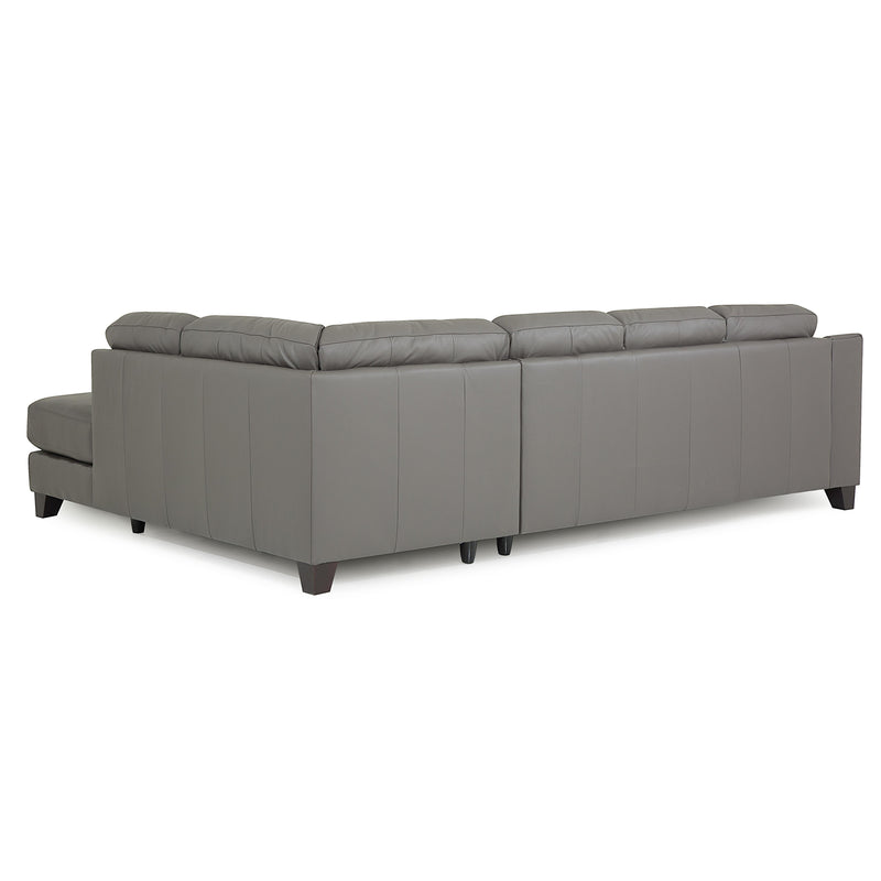 Palliser Reed Leather 3 pc Sectional 77289-12/77289-35-BROADWAY-GRANITE IMAGE 2