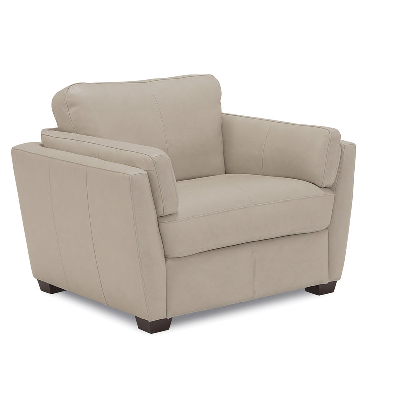 Palliser Burnam Stationary Leather Chair Burnam 77889-02 Chair - Pearl IMAGE 2