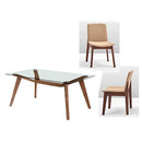 Primo International Dining Table with Glass Top 6470-TBSN3741/6470-TTPN3741 IMAGE 2