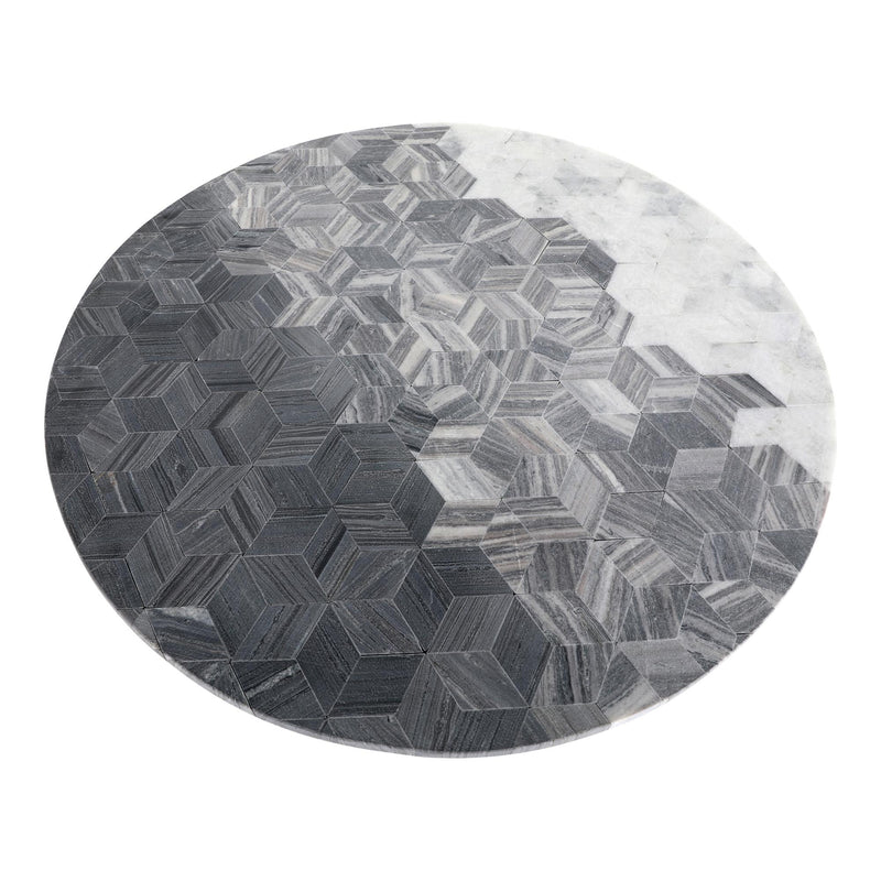 Moe's Home Collection Round Pierce Dining Table with Marble Top and Pedestal Base GK-1115-15 IMAGE 2