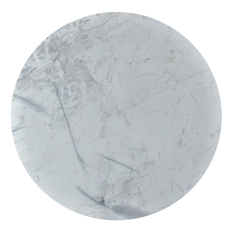 Moe's Home Collection Round Jinxx Dining Table with Marble Top and Pedestal Base JD-1009-18 IMAGE 3