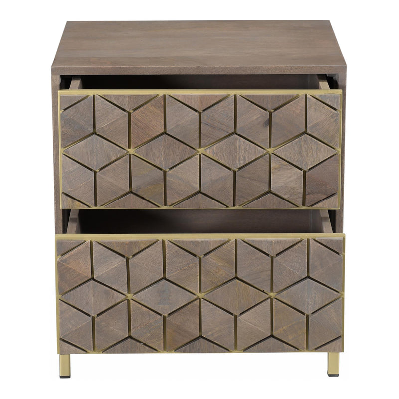 Moe's Home Collection Corolla 2-Drawer Nightstand RP-1017-29 IMAGE 2