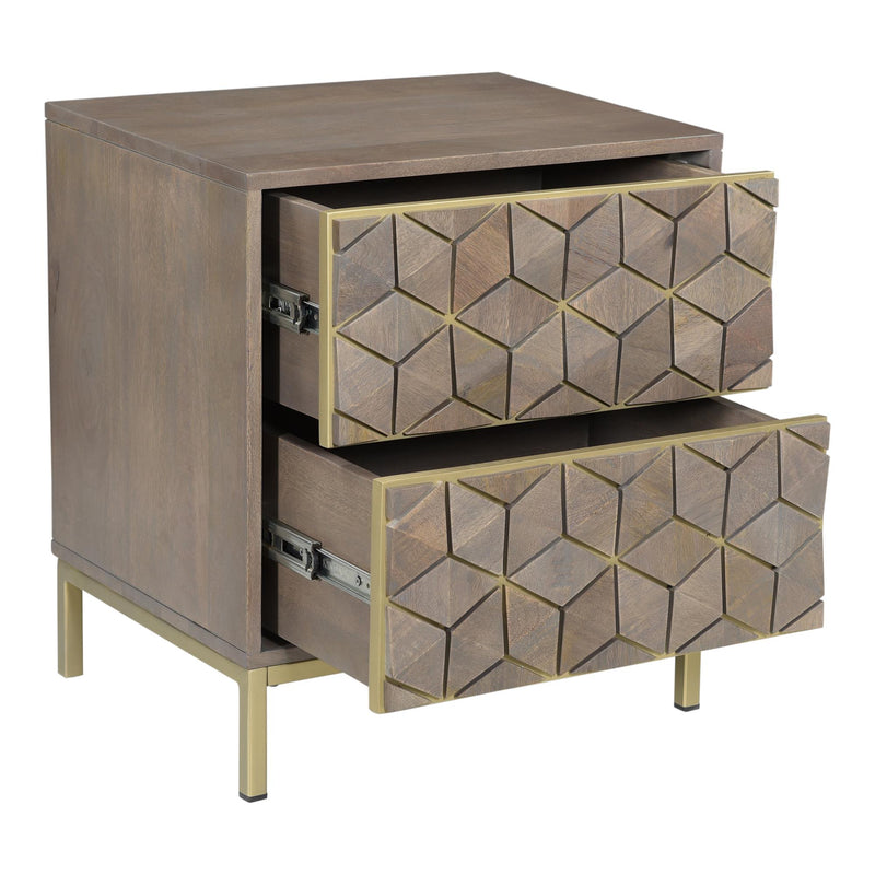 Moe's Home Collection Corolla 2-Drawer Nightstand RP-1017-29 IMAGE 3