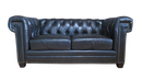 Hilton Loveseat Leather Black